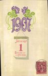 CPA Fantaisie Fleurs Annee 1907 