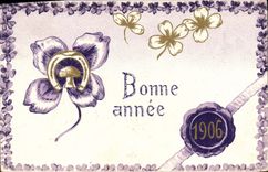 CPA Fantaisie Fleurs Annee 1906 