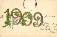 CPA Fantaisie Fleurs Annee 1909 