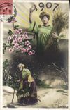 Vintage Postcard Fantasy Year 1907 Woman