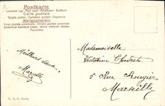 CPA Fantaisie Fleurs Annee 1907 Fer a cheval 