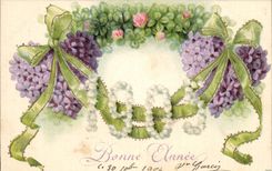 CPA Fantaisie Fleurs Annee 1905 Trefles 