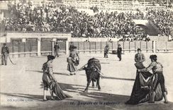 Postal Corrida Curso de toros Despues del estocada
