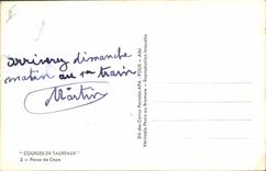 CPA Corrida Course de taureaux Passe de Cape 