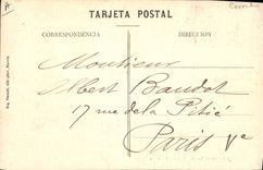 Postal Corrida Curso de toros Estocada a Volapie