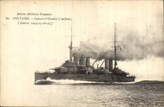 CPA Bateau de Guerre Voltaire Cuirasse d'escadre a turbines 