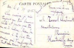 Vintage Postcard Warship Victor Hugo Croiseur armours French 1st rank by heavy sea