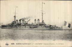 CPA Bateau de Guerre Voltaire Cuirasse d'escadre 