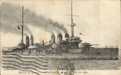 CPA Bateau de Guerre Voltaire Cuirasse de 1er rang 