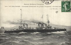 Vintage Postcard Warship the Voltaire Armours squadron of the Thomson project