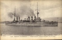 CPA Bateau de Guerre Vergniaud Cuirasse d'escadre 
