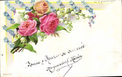 CPA Fantaisie Fleurs 