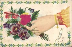 CPA Fantaisie Fleurs 