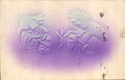 CPA Fantaisie Chats Chatons (en relief) 