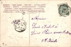 Vintage Postcard Fantaisie Flowers Delivers Clover