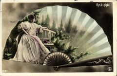 Vintage Postcard Fantasy Range Woman Caster hammer