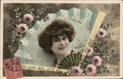 Vintage Postcard Fantasy Range Woman E of Vere