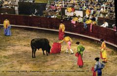 CPA Corrida Course de taureaux Preparando para matar Suerte de muleta par l'espada