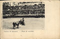 CPA Corrida Course de taureaux Passe de manteau