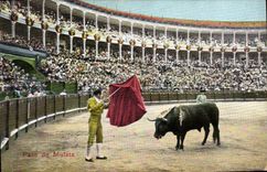 CPA Corrida Course de taureaux Pase de muleta