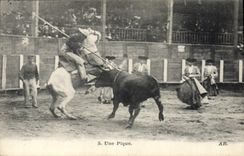 CPA Corrida Course de taureaux Une pique