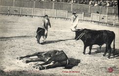 CPA Corrida Course de taureaux Passe de muleta