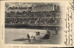 CPA Corrida Course de taureaux Nimes Guerrita a la muleta