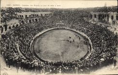 CPA Corrida Course de taureaux Nimes Interieur des arenes un jour de mise a mort