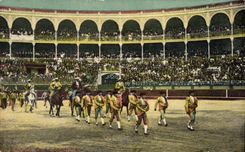 CPA Corrida Course de taureaux Entrada de la cuadrilla