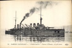 CPA Bateau de Guerre Vergniaud Cuirasse d'escadre