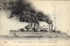 CPA Bateau de Guerre Voltaire Cuirasse d'escadre