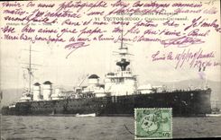 CPA Bateau de Guerre Victor Hugo Croiseur Cuirasse