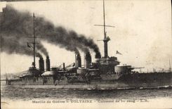 CPA Bateau de Guerre Voltaire Cuirasse de 1er rang