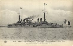 CPA Bateau de Guerre Voltaire Cuirasse d'escadre