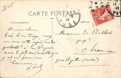 CPA Bateau de Guerre Vergniaud Drednougth d'escadre