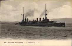 Vintage Postcard Warship the Voltaire