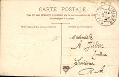 Vintage Postcard Fantasy Hand Flowers Doves