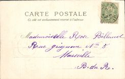 Vintage Postcard Fantaisie Flowers Swallow Horseshoe