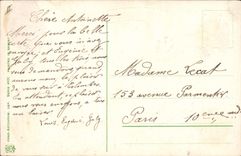 Vintage Postcard Fantasy Woman Painting