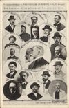 CPA Pantheon de la guerre Les auteurs et les principaux collaborateurs 