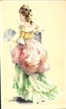 Vintage Postcard Fantasy Woman Avros Range