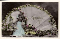 Vintage Postcard Fantasy Child Flowers Range