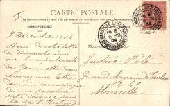 Vintage Postcard Fantasy Woman Language Range of the flowers