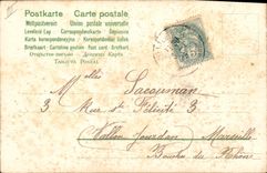 Vintage Postcard Fantaisie Flowers Year 1905 Horseshoe Trefles