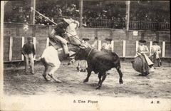 CPA Corrida Course de taureaux Une pique 