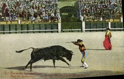CPA Corrida Course de taureaux Poniendo banderillas 