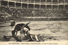 CPA Corrida Course de taureaux San Sebastian Plaza de toros Cojida del matador 
