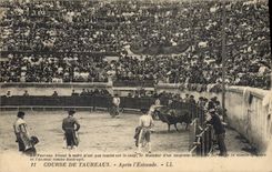 CPA Corrida Course de taureaux Apres l'estocade 