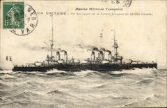 CPA Bateau de Guerre Voltaire Un des types de la future escadre 