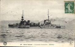 CPA Bateau de Guerre Cuirasse d'escadre Verite 